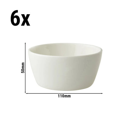 GGM Gastro (6 pcs) Dessert Bowl - Lux - Porcelain - 250ml - round - Ø 110mm - Ivory