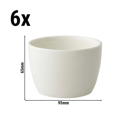 GGM Gastro (6 pcs) Dessert Bowl - Lux - Porcelain - 300ml - round - Ø 95mm - Ivory