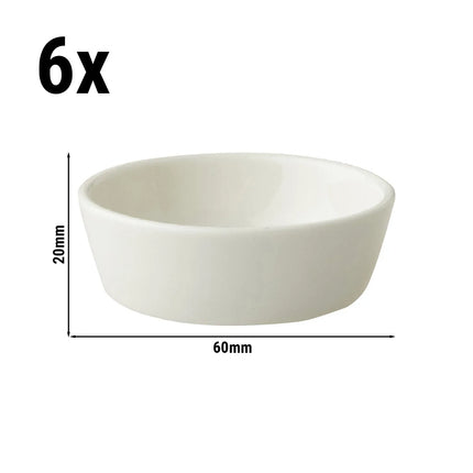 GGM Gastro (6 pcs) Dessert Bowl - Lux - Porcelain - round - Ø 60mm - Ivory