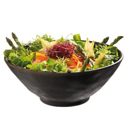 GGM Gastro (6 pcs) Dessert Bowl - MARONE - Melamine - 0.8L - round - Ø 190mm - Black/Brown