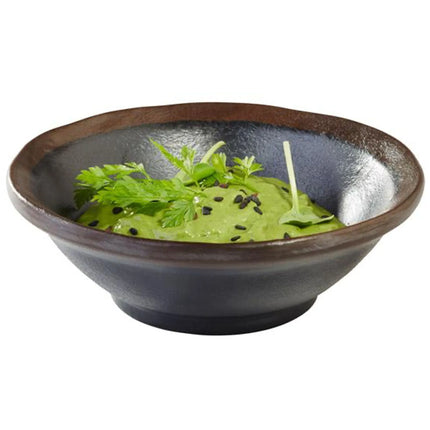 GGM Gastro (6 pcs) Dessert Bowl - MARONE - Melamine - 130ml - round - Ø 110mm - Black/Brown