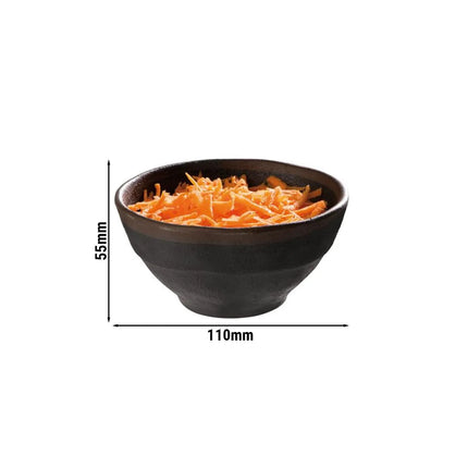 GGM Gastro (6 pcs) Dessert Bowl - MARONE - Melamine - 200ml - round - Ø 110mm - Black/Brown