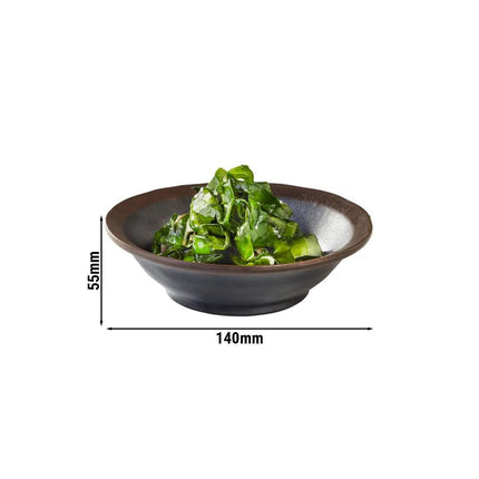 GGM Gastro (6 pcs) Dessert Bowl - MARONE - Melamine - 200ml - round - Ø 140mm - Black/Brown
