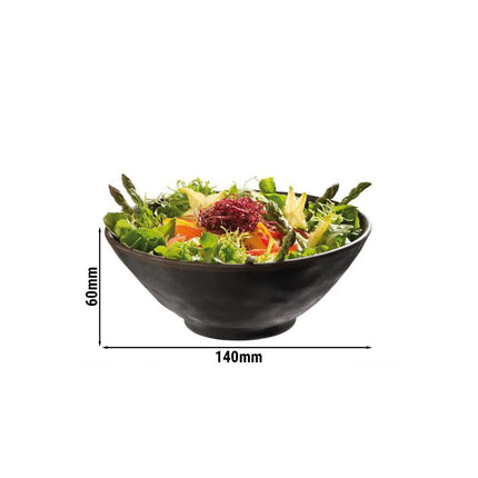 GGM Gastro (6 pcs) Dessert Bowl - MARONE - Melamine - 300ml - round - Ø 140mm - Black/Brown