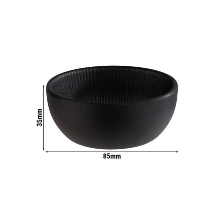 GGM Gastro (6 pcs) Dessert Bowl - NERO - Melamine - 100ml - round - Ø 85mm - Black