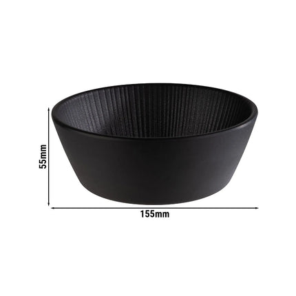 GGM Gastro (6 pcs) Dessert Bowl - NERO - Melamine - 450ml - round - Ø 155mm - Black