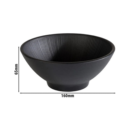 GGM Gastro (6 pcs) Dessert Bowl - NERO - Melamine - 500ml - round - Ø 160mm - Black