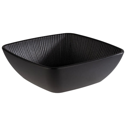 GGM Gastro (6 pcs) Dessert Bowl - NERO - Melamine - 600ml - square - 165x165mm - Depth: 55mm - Black