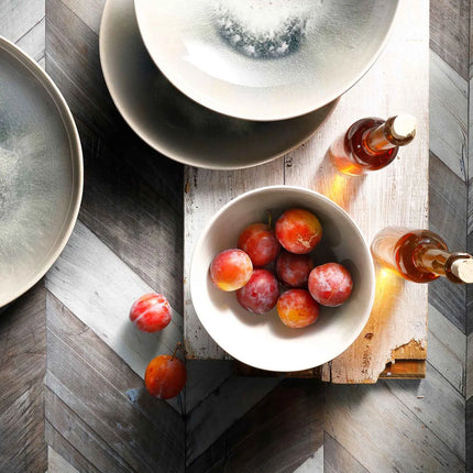GGM Gastro (6 pcs) Dessert Bowl - Nordic - Stoneware - 900ml - round - Ø 150mm - Green/White