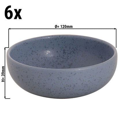 GGM Gastro (6 pcs) Dessert Bowl - SANDY LOAM - Stoneware - Ø 120mm - Blue