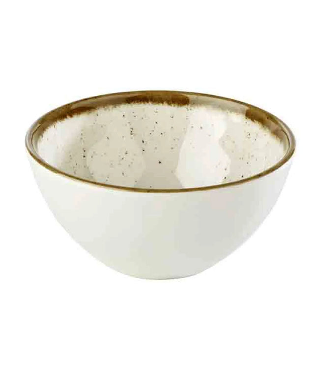 GGM Gastro (6 pcs) Dessert Bowl - STONE ART - Melamine - 300ml - square - 120x120mm - Depth: 60mm - White/Brown