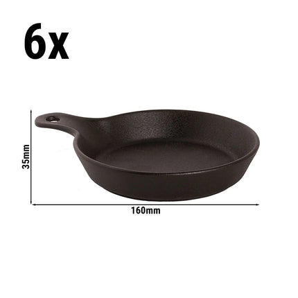 GGM Gastro (6 pcs) Dessert Bowl - Universe - Porcelain - 350ml - round - Ø 160mm - Black