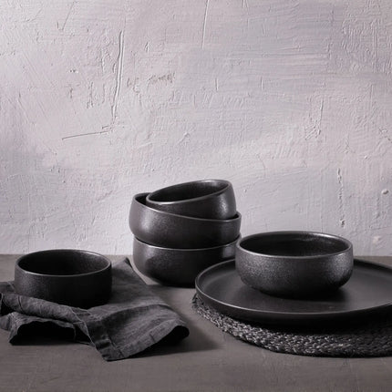 GGM Gastro (6 pcs) Dessert Bowl - Universe - Porcelain - round - Ø 155mm - Black