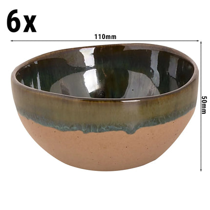 GGM Gastro (6 pcs) Dessert Bowl - Wisteria - Stoneware - round - Ø 110mm - Green/Beige