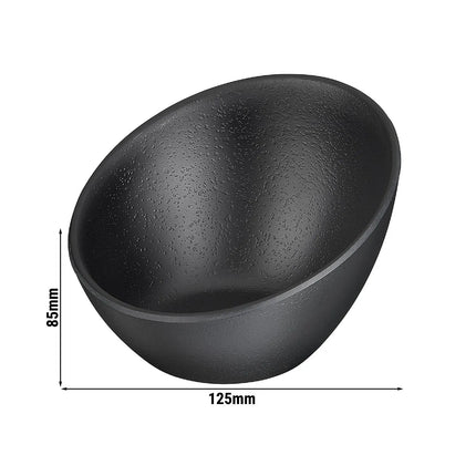 GGM Gastro (6 pcs) Dessert Bowl - ZEN - Melamine - 150ml - square - 125x125mm - Depth: 85mm - Black
