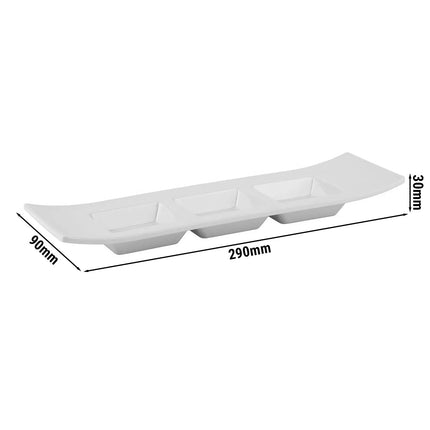 GGM Gastro (6 pcs) Dip Bowl - CASUAL - Melamine - 290x90mm - Depth: 30mm - White