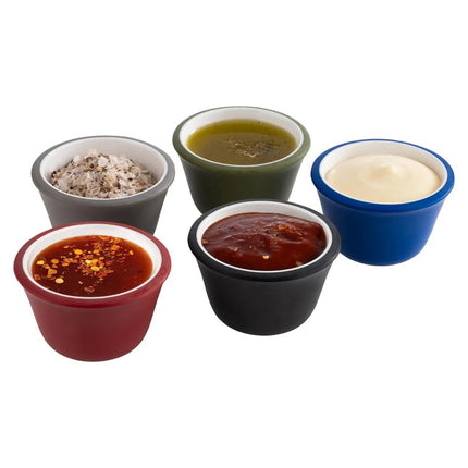 GGM Gastro (6 pcs) Dipping Pot - 6-piece Set - Melamine - 40ml - Ø60mm - Green/White