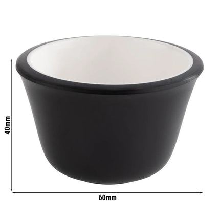 GGM Gastro (6 pcs) Dipping Pot - 6-piece Set - Melamine - 40ml - round - Ø60mm - Black