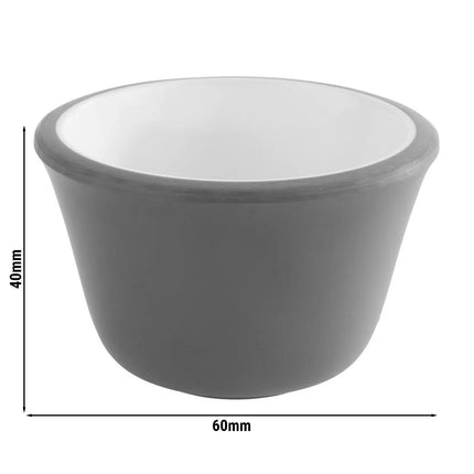 GGM Gastro (6 pcs) Dipping Pot - 6-piece Set - Melamine - 40ml - round - Ø60mm - Grey/White