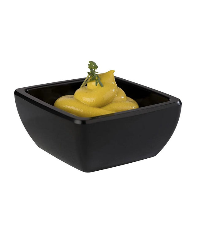 GGM Gastro (6 pcs) Dipping Pot - FRIENDLY - PET - 50ml - rectangular - 65x65mm - Black