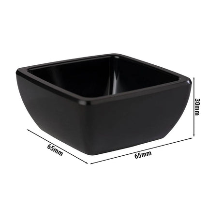 GGM Gastro (6 pcs) Dipping Pot - FRIENDLY - PET - 50ml - rectangular - 65x65mm - Black