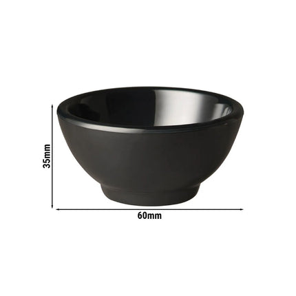 GGM Gastro (6 pcs) Dipping Pot - PURE - Melamine - 20ml - Ø60mm - Black