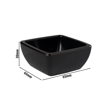 GGM Gastro (6 pcs) Dipping Pot - PURE - Melamine - 50ml - rectangular - 65x65mm - Black