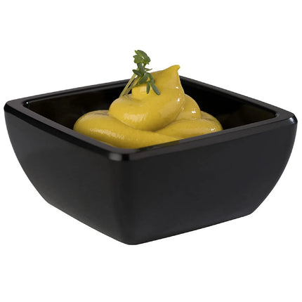 GGM Gastro (6 pcs) Dipping Pot - PURE - Melamine - 50ml - rectangular - 65x65mm - Black