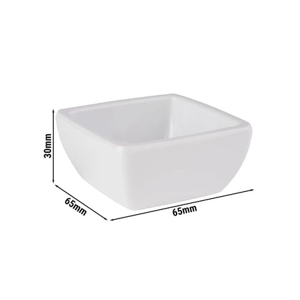 GGM Gastro (6 pcs) Dipping Pot - PURE - Melamine - 50ml - rectangular - 65x65mm - White