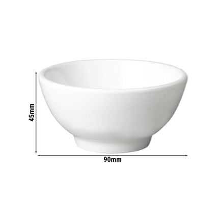 GGM Gastro (6 pcs) Dipping Pot - PURE - Melamine - 90ml - round - Ø90mm - White