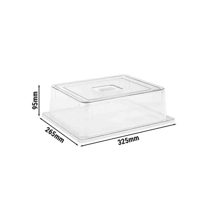 GGM Gastro (6 pcs) Display Cover - GN 1/2 - Polycarbonate - 325x265mm - Height: 95mm