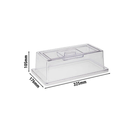 GGM Gastro (6 pcs) Display Cover - GN 1/3 - Polycarbonate - 325x176mm - Height: 105mm - 6-piece set