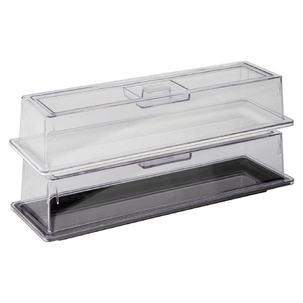 GGM Gastro (6 pcs) Display Cover - GN 2/4 - Polycarbonate - 530x162mm - Height: 105mm