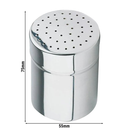 GGM Gastro (6 pcs) Dredger - 6-piece set - fine - Holes Ø 1mm - Stainless Steel - 150ml - Height: 75mm