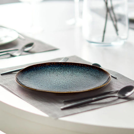 GGM Gastro (6 pcs) ECCENTRIC | Plate - flat - Stoneware - Ø220mm - Petrol Blue