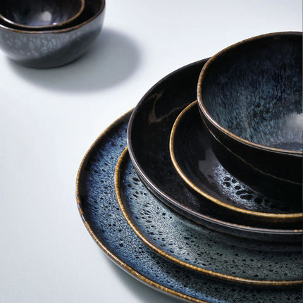 GGM Gastro (6 pcs) ECCENTRIC | Plate - flat - Stoneware - Ø220mm - Petrol Blue