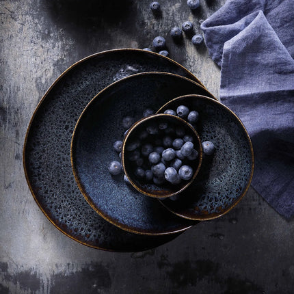 GGM Gastro (6 pcs) ECCENTRIC | Plate - flat - Stoneware - Ø220mm - Petrol Blue