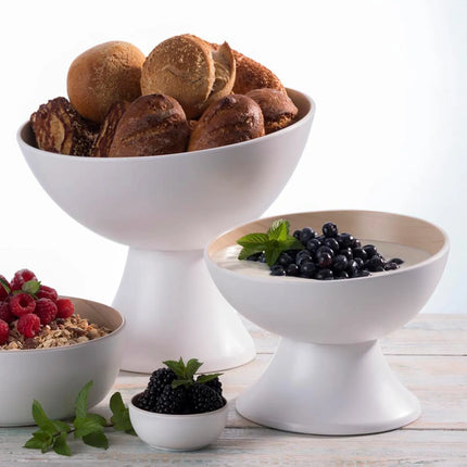 GGM Gastro (6 pcs) Etagere / Buffet Stand - FRIDA - Melamine - White - Height: 120mm - suitable for FRIDA bowls & trays