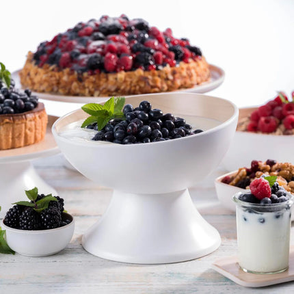 GGM Gastro (6 pcs) Etagere / Buffet Stand - FRIDA - rotating - Melamine - White - square - Height: 80mm - suitable for FRIDA bowls & trays