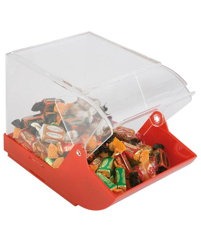 GGM Gastro (6 pcs) Food Storage Box - with Sliding Lid - 140x230mm - Polypropylene - Red - Stackable