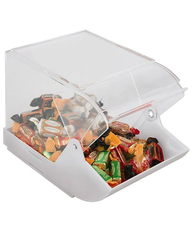 GGM Gastro (6 pcs) Food Storage Box - with Sliding Lid - 140x230mm - White - Stackable