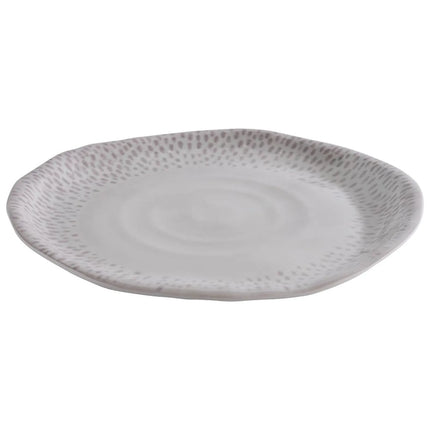 GGM Gastro (6 pcs) FOOTMARK | Plate - Melamine - Ø265mm - White/Grey