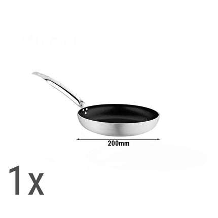 GGM Gastro (6 pcs) Frying Pan Set - Aluminium - Non-stick - suitable for gas, ceramic and electric hobs - 6-piece