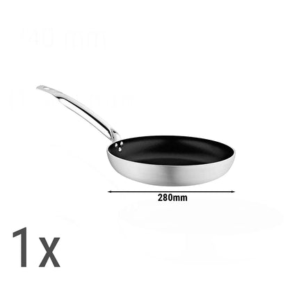 GGM Gastro (6 pcs) Frying Pan Set - Aluminium - Non-stick - suitable for gas, ceramic and electric hobs - 6-piece