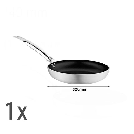 GGM Gastro (6 pcs) Frying Pan Set - Aluminium - Non-stick - suitable for gas, ceramic and electric hobs - 6-piece