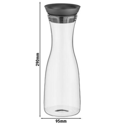 GGM Gastro (6 pcs) Glass Jug - 1L - with Auto-open Lid