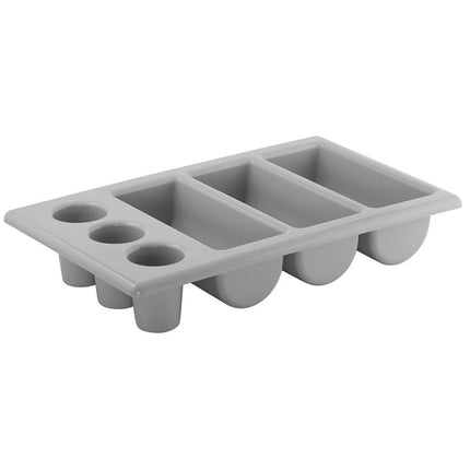 GGM Gastro (6 pcs) GN 1/1 Cutlery Tray - 530x325mm - Height: 100mm - Polypropylene (PP) - with 6 compartments