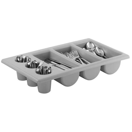 GGM Gastro (6 pcs) GN 1/1 Cutlery Tray - 530x325mm - Height: 100mm - Polypropylene (PP) - with 6 compartments