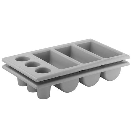 GGM Gastro (6 pcs) GN 1/1 Cutlery Tray - 530x325mm - Height: 100mm - Polypropylene (PP) - with 6 compartments