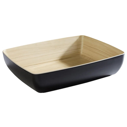 GGM Gastro (6 pcs) GN 1/2 Bowl - FRIDA - Melamine - 4L - 325x265mm - Depth: 75mm - Black